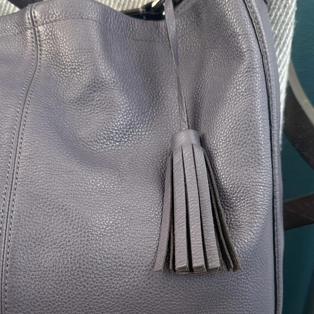 Coach Dark Gray Leather Hobo Bag - Picture 2 of 7